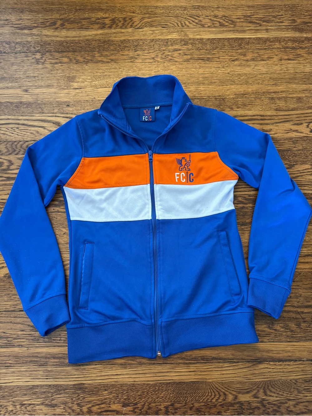 FC CINCINNATI Blue & Orange Zip-Front Track Jacket